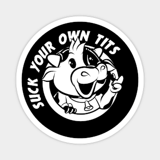 Suck Your Own Tits ~ Animal Activist Cow Illustration Magnet